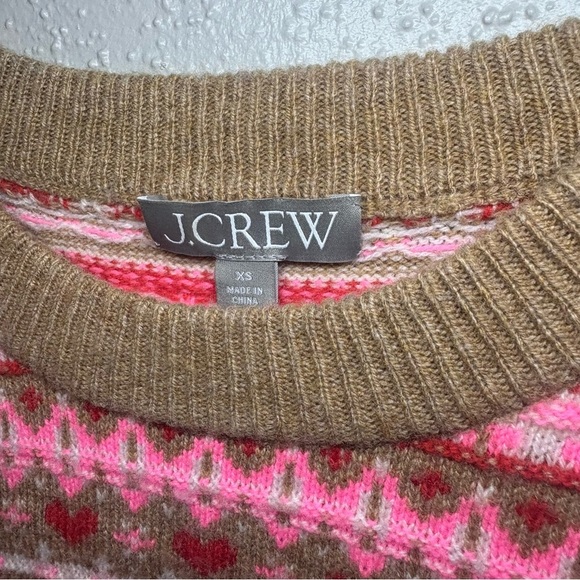 J Crew Shrunken Fair Isle Crewneck Sweater size XS - Picture 4 of 7